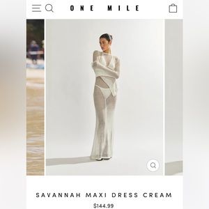 One Mile - Savannah Cream Maxi Dress